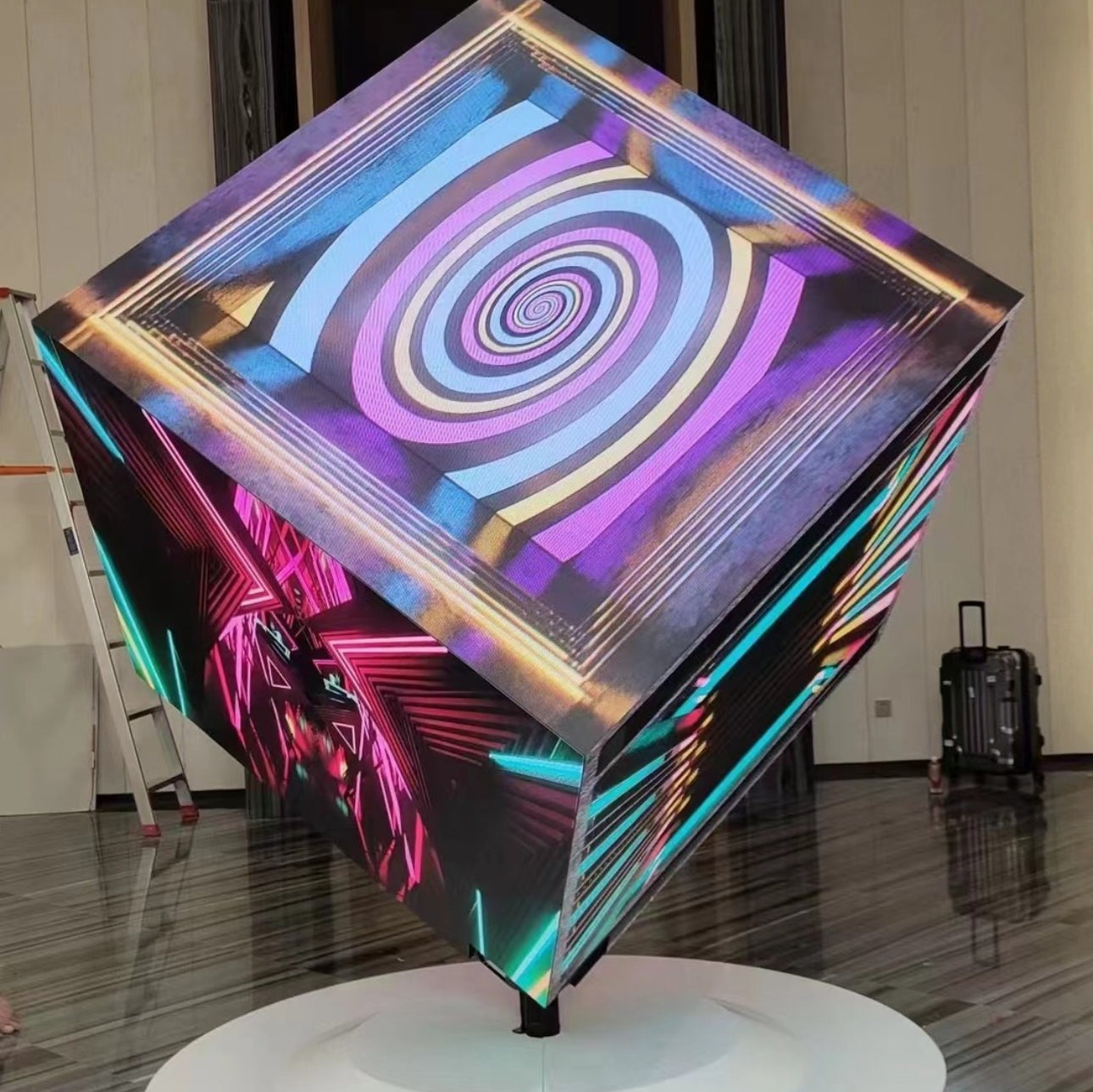 Rotating Cube LED Display